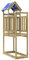 vidaXL Spielturm aus imprägniertem Kiefernholz mit Polyester-Dach – Klettergerüst für den Außenbereich, 110,5 x 52,5 x 215 cm, 3-8 Jahre