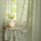 YJ YANJUN Sage Green Curtains for Bedroom 54 Drop 2 Panels Elegant FLoral Lace Sheer Curtains for Small Window Privacy Kitchen Short Curtains for Living Room 52 W x 54 L Inch(132cm x 137cm) Sage
