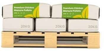 Engrais Fumier De Poule En Granulés - 10 X = 200 Kg - 2000 M2 - Npk 4-3-3 - Tamis Pellets Granulés - Fertilisants Organique Potager, Jardin, Fleurs - À Partir De Fumier De Poulet 100% Pur - Organifer