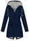 KQIVAM 2024 Veste Femme Coupe Vent Imperméable - Manteau Long Extérieur Pour Pluie - Vêtements Blazer
