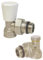 SOMATHERM FOR YOU, Kit 2 pièces robinet manuel équerre MF 1/2 (15x21) - Kit complet pour chauffage avec robinet, purgeur d'air, robinet de vidange et accessoires de radiateur