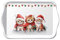 Ambiente Vassoio decorativo in melamina, 13 x 21 cm, motivo natalizio per bambini, serie Avvento Funny Cute Kittens