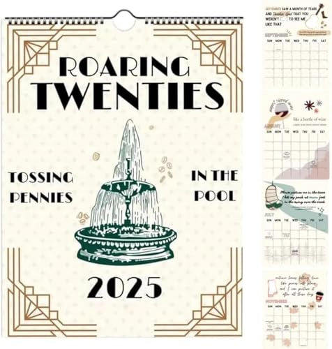 2025 Roaring Twenties Kalender, Familienkalender 2025 Wandkalender, 2025 TS Lyrics Kalender, Roaring 20s Taylor Swift Kalender, Wandkalender 2025 TS Lyrics Kalender, Geschenke für Musikliebhaber