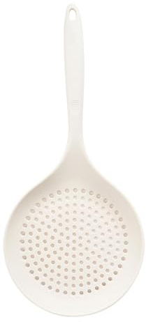 Large Silicone Spoon, Skimmer Spoon Strainer, Heat Resistant Colander Scoop, Long Handle Strainer, Silicone Skimmer Spoon, Kitchen Colander for Cooking and Drainings