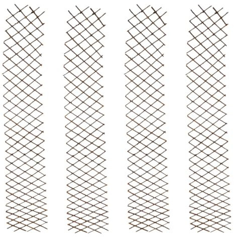 Pack of 4 Expanding Willow Fan Trellis (180 x 30 Centimeter)