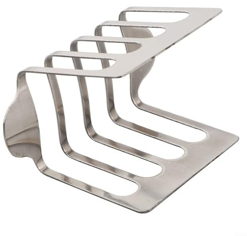UTTASU Desktop Toaster Rack Stainless Steel Air Fryer Bread Slice Holder Tray Burger Stand Kitchen Countertop Organizer Toast Storage Silver 12.4x6x6cm