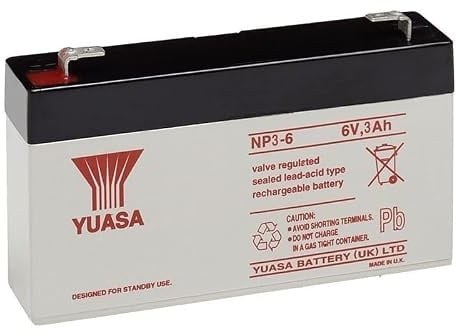 Yuasa NP3-6 6V UPS Backup Alarm And Emergency Lead Acid Battery