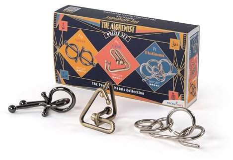Recent Toys The Alchemist - Metal Brain Teaser Puzzles, 3er Set, Montage und Demontage Spiele für Jugendliche, Erwachsene und Puzzler