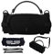 Silicone Case for JBL Charge 6 Portable Bluetooth Speaker, Protective Skin Carrying Case Holder with Shoulder Strap & Bicycle Strap for JBL Charge 6 Stereo Speaker Accessories (Black)