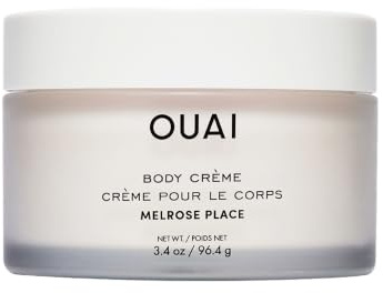 OUAI Body Cream Reisegröße – Melrose Place – Hydratisierende Whipped Körpercreme mit Cupuaçu-Butter, Kokosöl & Squalan – macht Haut weich, pflegt intensiv + schenkt Glow – sulfatfrei (96.4g)