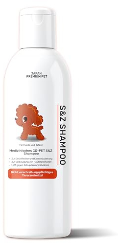 Japan Premium Pet Antibakterielles Hundeshampoo & Katzenshampoo | Sensitives Hundeshampoo gegen Juckreiz & Schuppen | Pflegendes Hundeshampoo sensitiv auf Basis von Zinkpyrithion | 300 ml