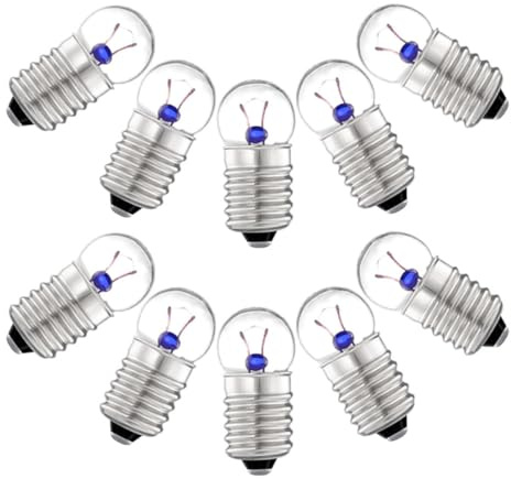 Gadpiparty 10 Stück Teiliges Miniatur glühbirnen mit Schraubfassung Stabile Kleine LED leuchtmittel für Physikalische Experimente und Nachtlicht Installieren für Unterricht und Labor