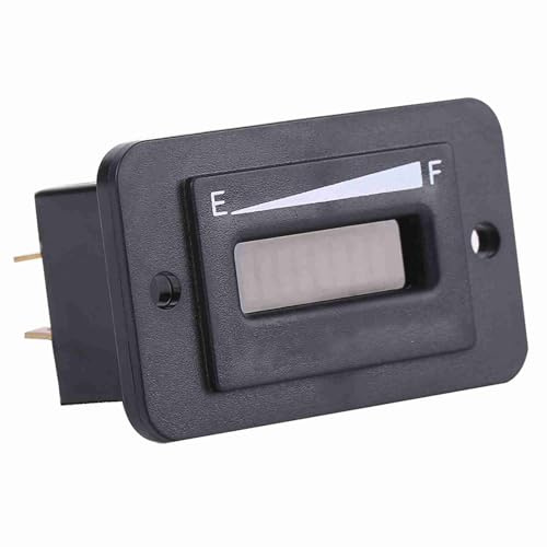 Cryfokt Hochzuverlässiges Batteriemessgerät, LED-Balkendiagrammanzeige, 12 V/24 V/36/48 Betriebsspannung, Grün-gelb-rote LED-Anzeige, Geeignet für Cart-Enthusiasten (BI003-48V)