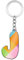Soul-Cats Schlüsselanhänger Buchstaben bunt kariert, Buchstabe: J