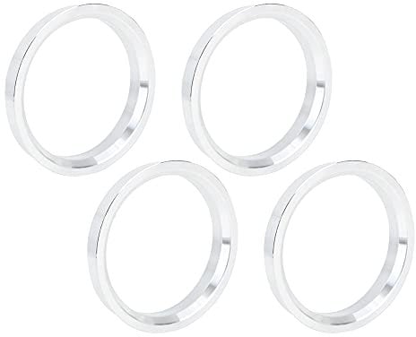 X AUTOHAUX 4 Stück Zentrierringe Felgen Zentrierringe 67,1 bis 65,1 mm Zentrische Auto Naben Ringe Aluminiumlegierung Silber