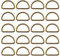 Swpeet 150 Stück 5/4 Zoll – 30 mm Bronze Mehrzweck-Metall D-Ring halbrunder D-Ring für Hardware Taschen Ring Hand DIY Zubehör (Bronze, 5/4 Zoll)