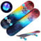 Standard Skateboards 31 , 8-lagiges Ahornholz Komplette Skateboards mit PU-LED-Leuchträdern für Anfänger, Kinder, Jugendliche, Erwachsene (inklusive Rucksack, Graffitipigment, Werkzeug) XVBVS