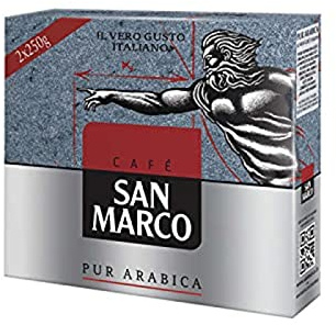 San Marco Pur Arabica Café Moulu Doux, 2 x 250g