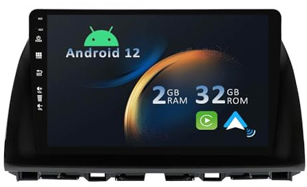 YUNTX [2+64G] Android 16 2 DIN Autoradio Fit for Mazda CX-5 (2012-2016) -10,1 Pulgadas - Gratis Cámara Trasera - Soporte Dab/GPS/Mandos de Volante/CarPlay/WiFi/Bluetooth 5.0 / MirrorLink