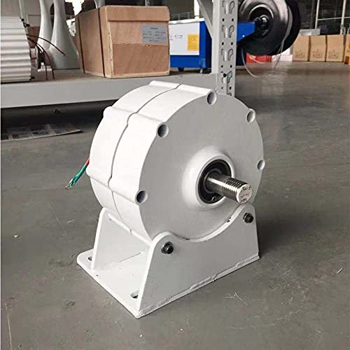 Niedrige Geschwindigkeit, 600 W, 12 V, 24 V, 48 V, Permanent-Magnetgenerator, AC Lichtmaschinen für DIY-Windturbine oder Wasserturbine (12 V mit Sockel, Doppelschaft)
