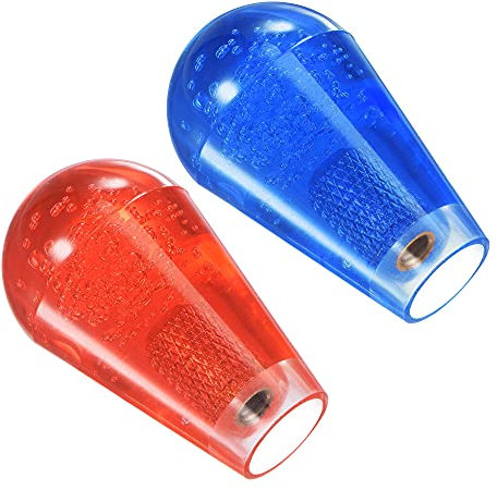 sourcing map Joystick Kopf Wippkugel Spitze Griff Arkade Spielersatz Rot Blau Ellipse Oval