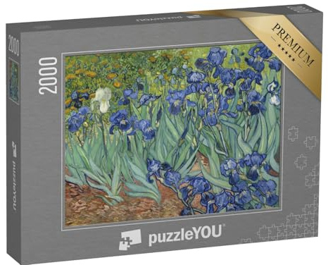 puzzleYOU: Puzzle 2000 Teile „Schwertlilien, von Vincent Van Gogh, 1889“ – aus der Puzzle-Kollektion Kunst & Fantasy