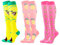 Zingso 3 Paar Kompressionsstrümpfe für Damen und Herren, 20-25 mmHg Bunte Kompressionssocken Stützstrümpfe für Laufen Sport Flug Reise (as3, alpha, s, m, regular, regular, Farbe mischen(3)-7, S-XL)