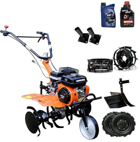 SAKAWA Motoazada 1G72 7,5cv + Kit Ruedas + Mangones + Asurcador + Aceite