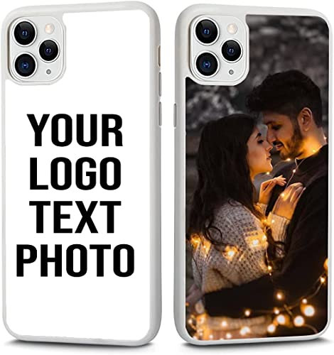 EKAM Custom Phone Case For Apple iPhone 12 Pro Max 6.7 Inch - White Sides, Personalised Image/Picture/Photo Custom Design Shockproof TPU Bumper Back Cover (iPhone 12 Pro Max)