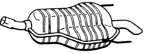 VEGAZ OS-744 Endschalldämpfer Hinten Kompatibel mit OPEL Astra H Limousine A04 5852707 94700194