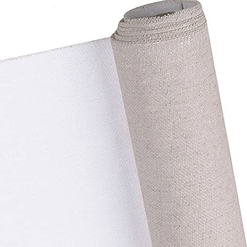 Lienzos para Pintar Rollo de 5m Lienzo en Blanco Profesional para Pintura Capa Acrílico Acrílico Pintura al óleo Lienzo Lino Blend Suplementos de Arte imprimados para Artista 0624
