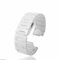 Eivdru Keramik-Uhrenarmband, hochwertig, poliert, zweifarbig, silberfarben, Faltschließe, Schwarz und Weiß, 20 mm, Weiß, Keramik