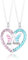2PCS BFF Magnetische Halskette,Freundschaft Halbes Herz Anhänger Ketten Halsketten,Best Friends Passende Halsketten,Beste Freunde für Immer Freundschaft Geschenke für Kinder Mutter Freunde Schwestern