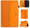 Rosbtib Custodia per Lenovo Tab M10 Plus 3rd Gen 10.6 Pollici, Pelle PU Cover [Funzione di Supporto] [Slot per Scheda] Cover Lenovo Tab M10 Plus (3. generazione) 2022 TB-125FU - Arancio Quadrato