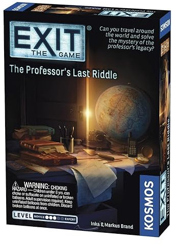 Thames & Kosmos - EXIT: The Professor’s Last Riddle - Level: 3/5 - Unique Escape Room Game - 1-4 Players - Puzzle Solving Strategy Board Games for Adults & Kids, Ages 12+ - 692864