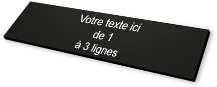 Plaque gravée Boite aux Lettres autocollante 10x2,5cm STANDARD personnalisable - 1 à 3 lignes sans frais supplémentaires noir