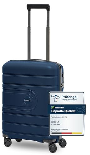 REDOLZ Hartschalen Kabinen-Koffer | Kleiner Trolley 40 x 20 x 55 cm aus hochwertigem, leichtem Polypropylen Material | 4-Rollen & TSA (Essentials 11)