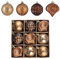 Valery Madelyn Weihnachtskugel-Ornamente für Herbstdekoration, 9 Karat, 7,9 cm, Bronze, Kupfer, Braun, Gold, bruchsicher, Weihnachtsbaumschmuck-Set, luxuriöse hängende Ornamente für Thanksgiving