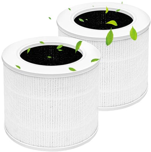 2 Pack Air Purifier Replacement Filter for LEVOIT Core Mini-RF, True HEPA 3-in-1, High-Efficiency Activated Carbon