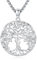 Eusense Baum des Lebens Halskette 925 Sterling Silber Familie Baum Anhänger Schmuck Geschenk für Frauen Mädchen