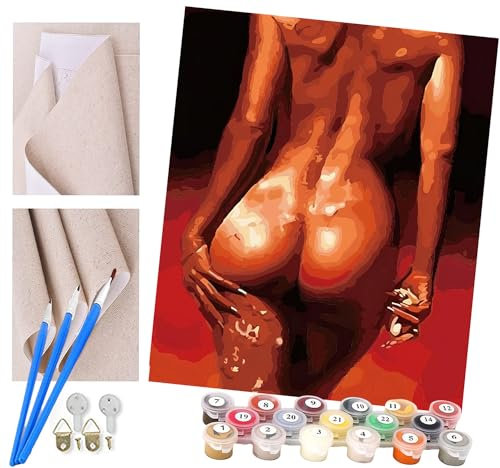 ToeTs Malen nach Zahlen Erwachsene und Kinder nackte Frau DIY Ölgemälde Geschenk-Kits vorgedruckte Leinwand Kunst Home Wandkunst Decoration Geschenk