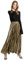 MilyaDE Damen Lang A-Linie Plisseerock Maxi Faltenrock Blingbling, Gold XL