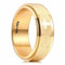King Will 8mm Gold Stainless Steel Ring Lord's Prayer Rotatable Ring Men Wedding Band Rings Comfort Fit 14