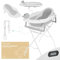 Primabobo Baignoire pour bébé pliante avec support 81cm, baignoire pour bébé vec thermomètre et support pliable (Baignoire avec sièges de bain et support)