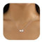 LOLIAS Herz Buchstaben Halskette Damen Namenskette Edelstahl Silber Namen Kette Mit Kleinem Herz Buchstaben Anhänger Personalisierte Initial Kette Für Damen Mädchen Beste Freundin Geschenk schmuck