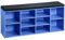 Kesper | Schuhschrank mit Sitzkissen, Material: Spanplatte, funiert, Maße: B 103,5 x H 48 x T 29,5 cm, Farbe: Blau, Schwarz | 15980 13