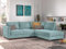 Lisa Design Jake - Ecksofa mit Schlaffunktion - 5-Sitzer - aus Samt - rechts Blau