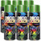 Deco Color 6er Sparpack Lackspray Metallic GRÜN 400ml - Sprühlack mit Metallic Effekt für z.B. KFZ, Fahrrad uvm. (6 Dosen Lackspray Grün mit Metallic-Effekt)