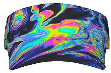 Melbrakin Psychedelic Trippy Sonnenblende Hüte Kappe Visiere für Damen und Herren für Sport Strand Tennis Golf