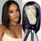 Lace Front Bob Perücke - 13X4 Brasilianisches Echthaar, 150% Dichte, Kurz Gerade, HD Transparent, Natürliche Farbe, 14 Zoll